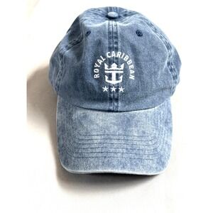 Royal Caribbean Cruise Line Blue Acid Wash Cotton Baseball Cap Dad Hat OSFM